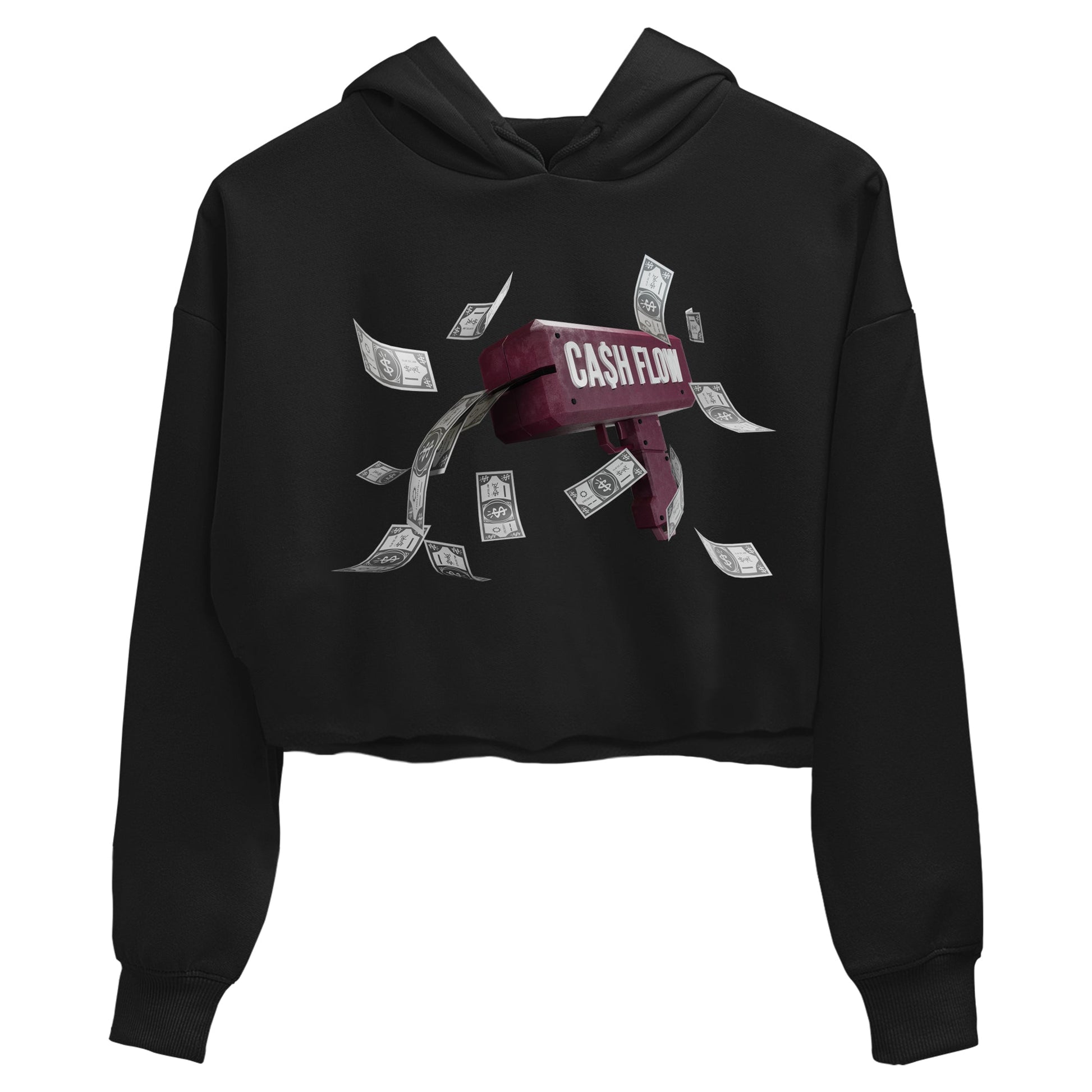 Air Jordan 5 Burgundy Sneaker Match Tees Cash Flow Sneaker Tees AJ5 Burgundy Sneaker Release Tees Women's Shirts Black 2