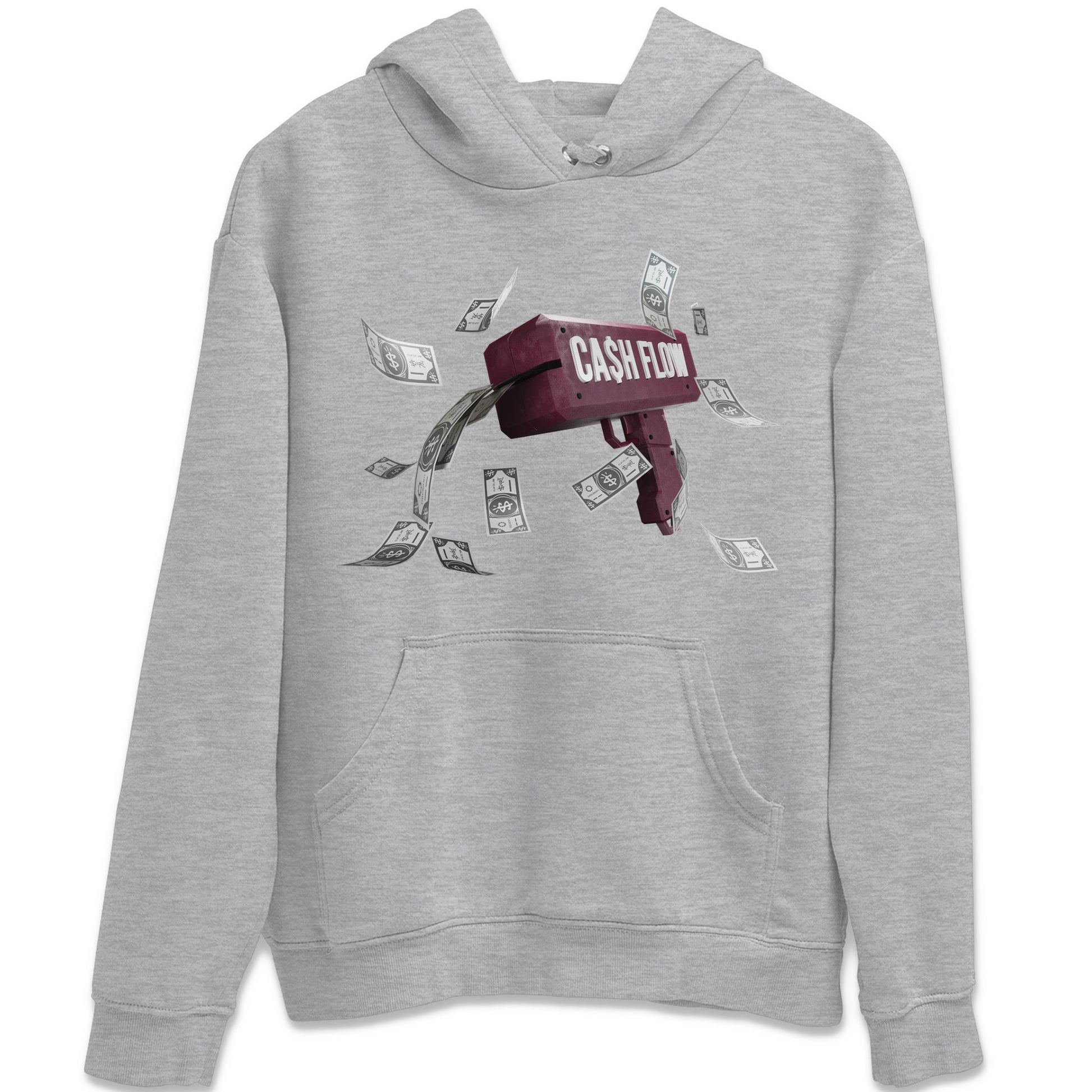 Air Jordan 5 Burgundy Sneaker Match Tees Cash Flow Sneaker Tees AJ5 Burgundy Sneaker Release Tees Unisex Shirts Heather Grey 2