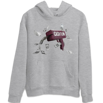Air Jordan 5 Burgundy Sneaker Match Tees Cash Flow Sneaker Tees AJ5 Burgundy Sneaker Release Tees Unisex Shirts Heather Grey 2