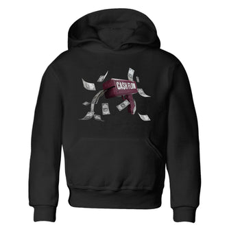 Air Jordan 5 Burgundy Sneaker Match Tees Cash Flow Sneaker Tees AJ5 Burgundy Sneaker Release Tees Kids Shirts Black 2