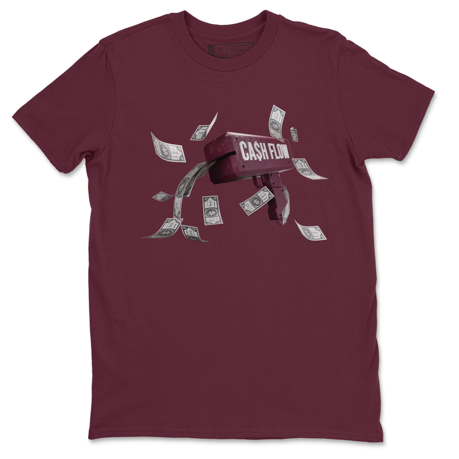 Air Jordan 5 Burgundy Sneaker Match Tees Cash Flow Sneaker Tees AJ5 Burgundy Sneaker Release Tees Unisex Shirts Maroon 2