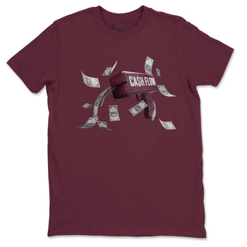 Air Jordan 5 Burgundy Sneaker Match Tees Cash Flow Sneaker Tees AJ5 Burgundy Sneaker Release Tees Unisex Shirts Maroon 2