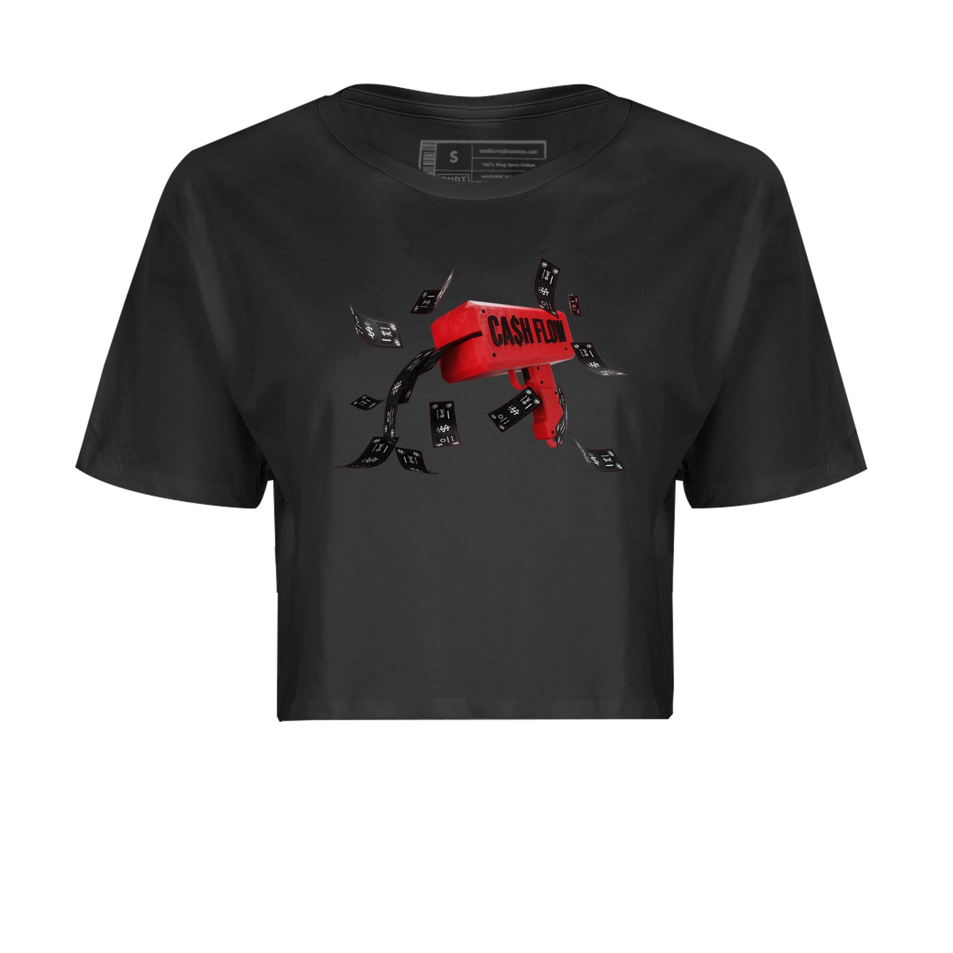 Air Jordan 6 Toro Bravo Sneaker Match Tees Cash Flow Sneaker Tees AJ6 Toro Bravo Sneaker Release Tees Women's Shirts Black 2