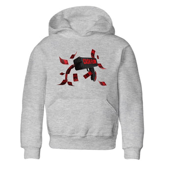 Air Jordan 6 Toro Bravo Sneaker Match Tees Cash Flow Sneaker Tees AJ6 Toro Bravo Sneaker Release Tees Kids Shirts Heather Grey 2