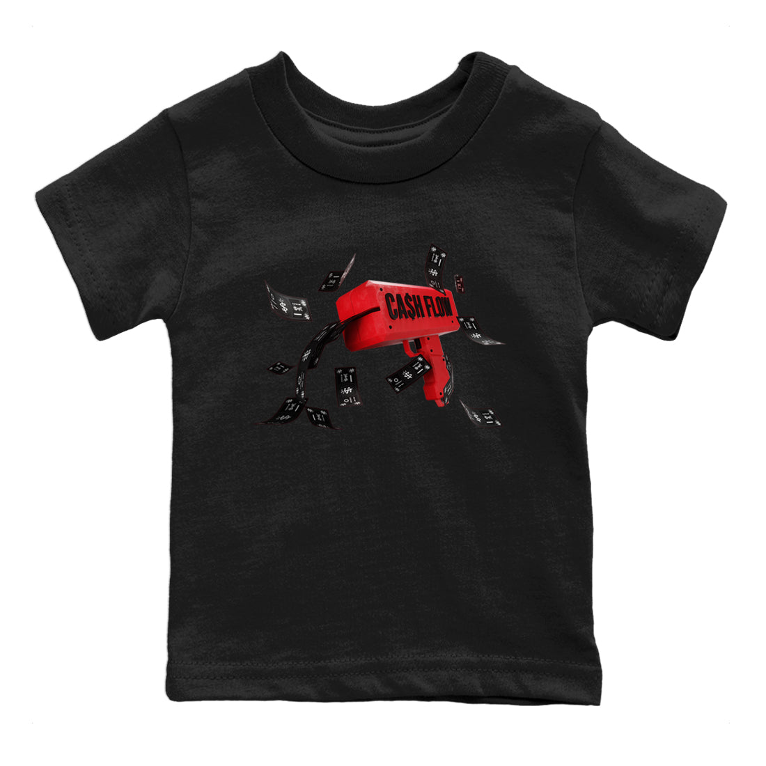 Air Jordan 6 Toro Bravo Sneaker Match Tees Cash Flow Sneaker Tees AJ6 Toro Bravo Sneaker Release Tees Kids Shirts Black 2