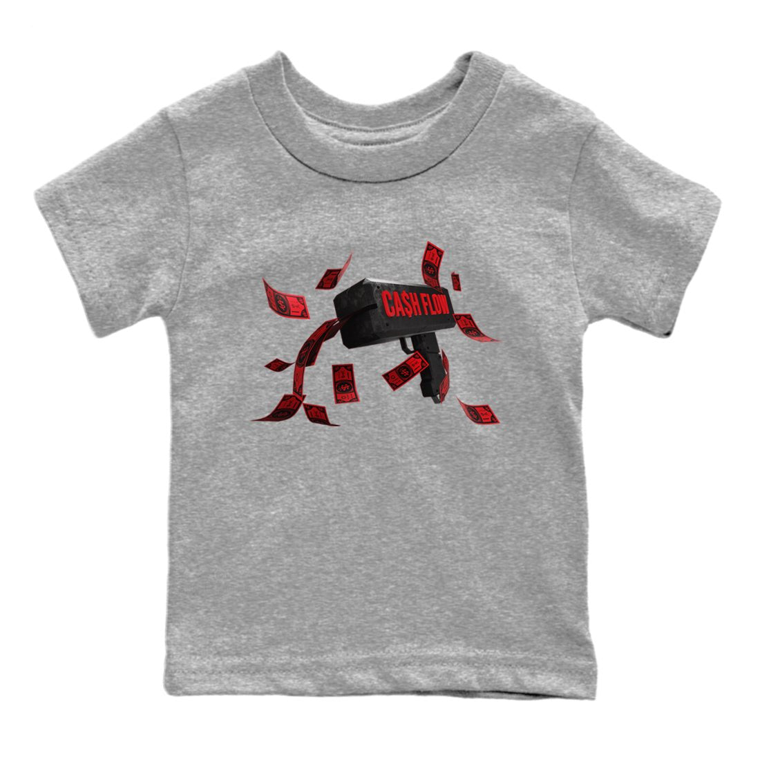 Air Jordan 6 Toro Bravo Sneaker Match Tees Cash Flow Sneaker Tees AJ6 Toro Bravo Sneaker Release Tees Kids Shirts Heather Grey 2