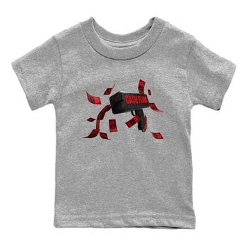 Air Jordan 6 Toro Bravo Sneaker Match Tees Cash Flow Sneaker Tees AJ6 Toro Bravo Sneaker Release Tees Kids Shirts Heather Grey 2