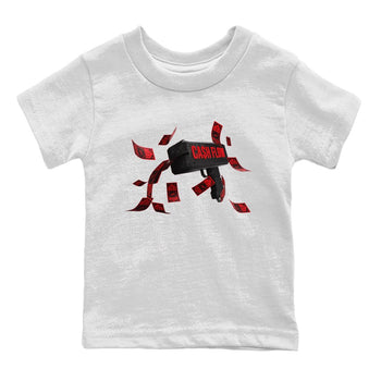 Air Jordan 6 Toro Bravo Sneaker Match Tees Cash Flow Sneaker Tees AJ6 Toro Bravo Sneaker Release Tees Kids Shirts White 2