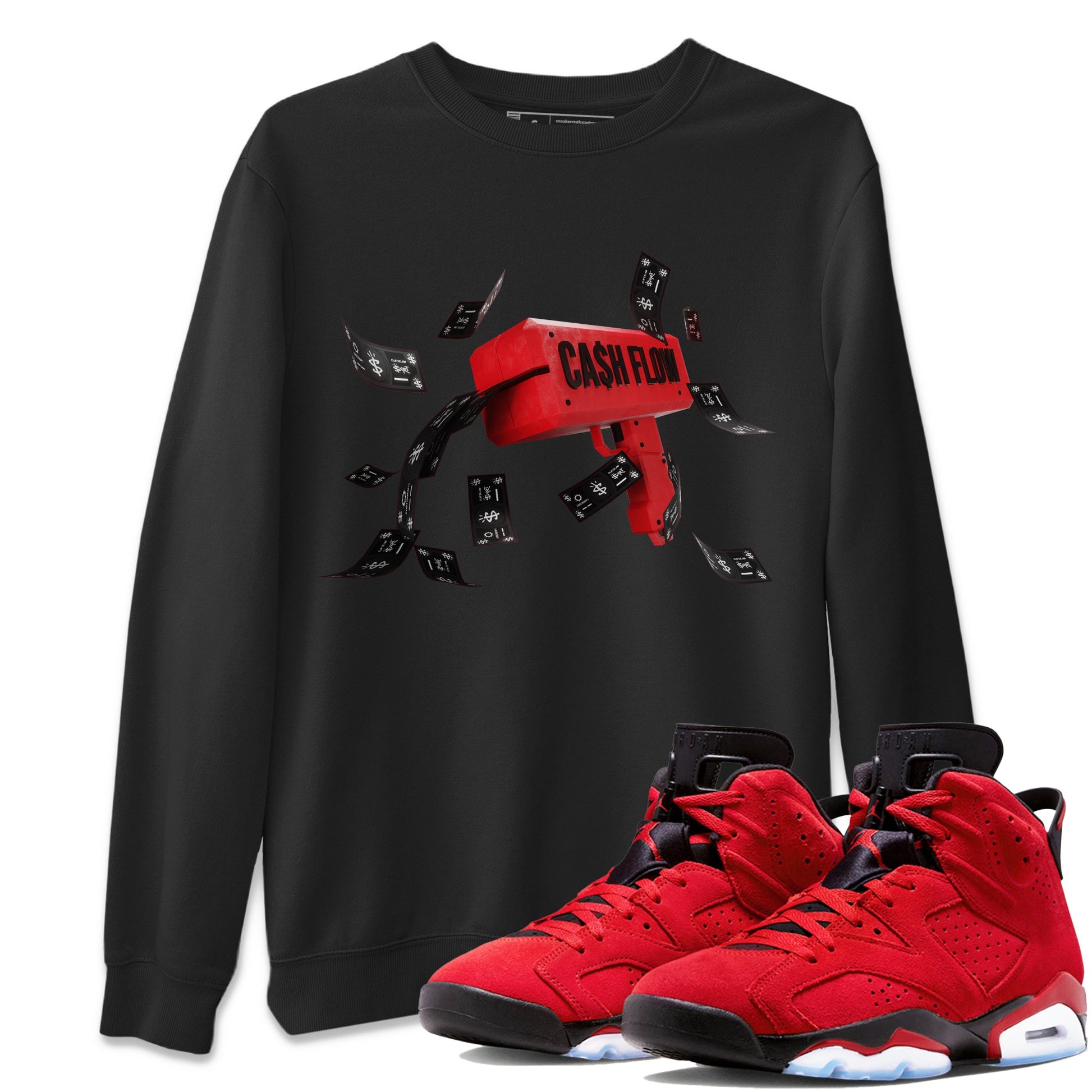 Air Jordan 6 Toro Bravo Sneaker Match Tees Cash Flow Sneaker Tees AJ6 Toro Bravo Sneaker Release Tees Unisex Shirts Black 1