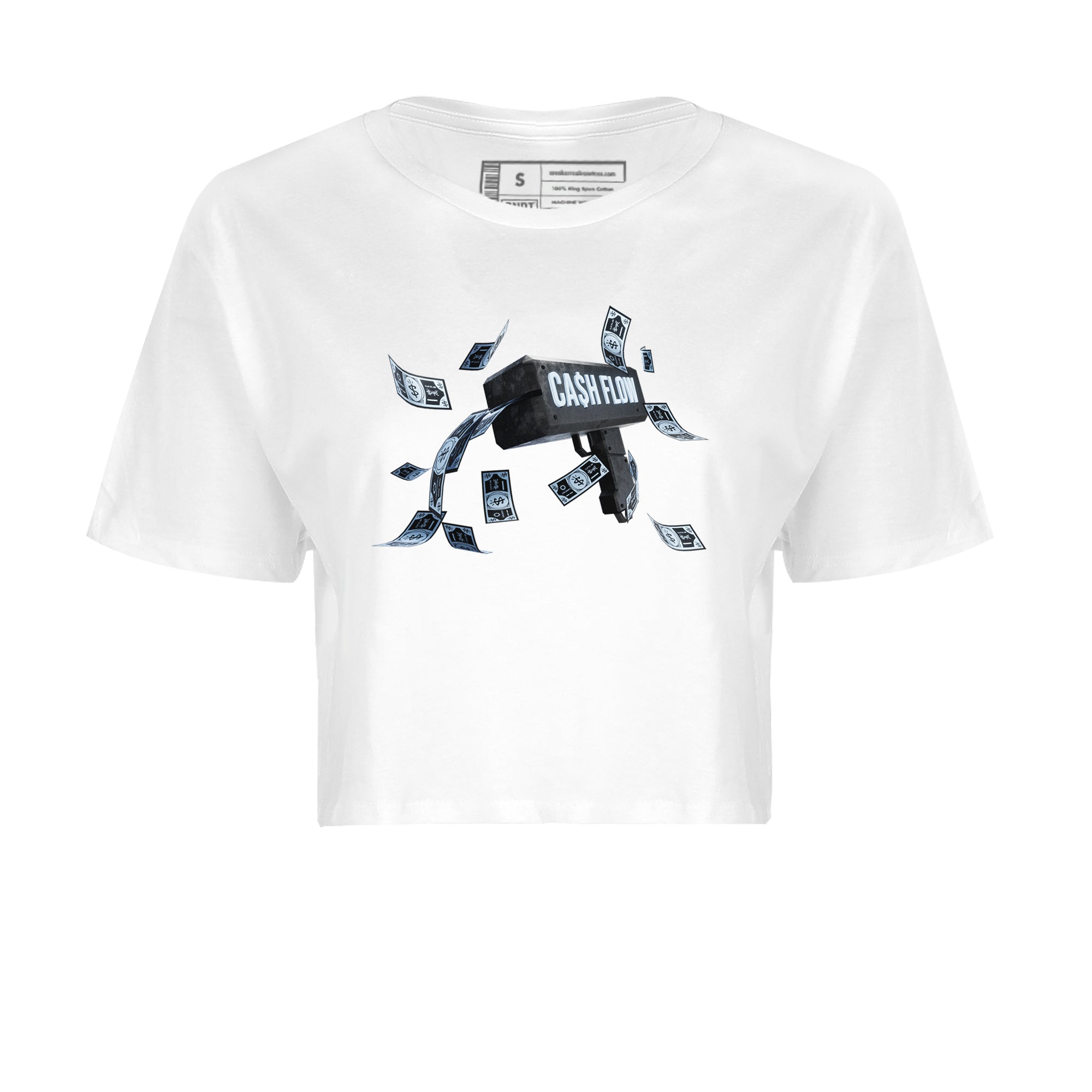 Air Jordan 7 Chambray Sneaker Match Tees Cash Flow Sneaker Tees AJ7 Chambray Sneaker Release Tees Women's Shirts White 2