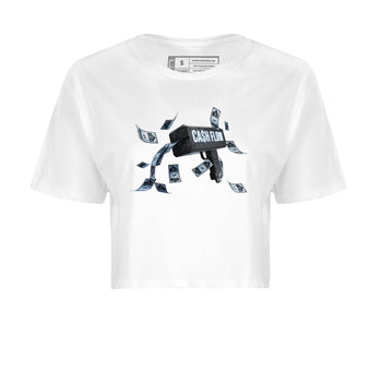 Air Jordan 7 Chambray Sneaker Match Tees Cash Flow Sneaker Tees AJ7 Chambray Sneaker Release Tees Women's Shirts White 2