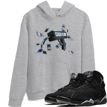 Air Jordan 7 Chambray Sneaker Match Tees Cash Flow Sneaker Tees AJ7 Chambray Sneaker Release Tees Unisex Shirts Heather Grey 1