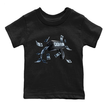 Air Jordan 7 Chambray Sneaker Match Tees Cash Flow Sneaker Tees AJ7 Chambray Sneaker Release Tees Kids Shirts Black 2