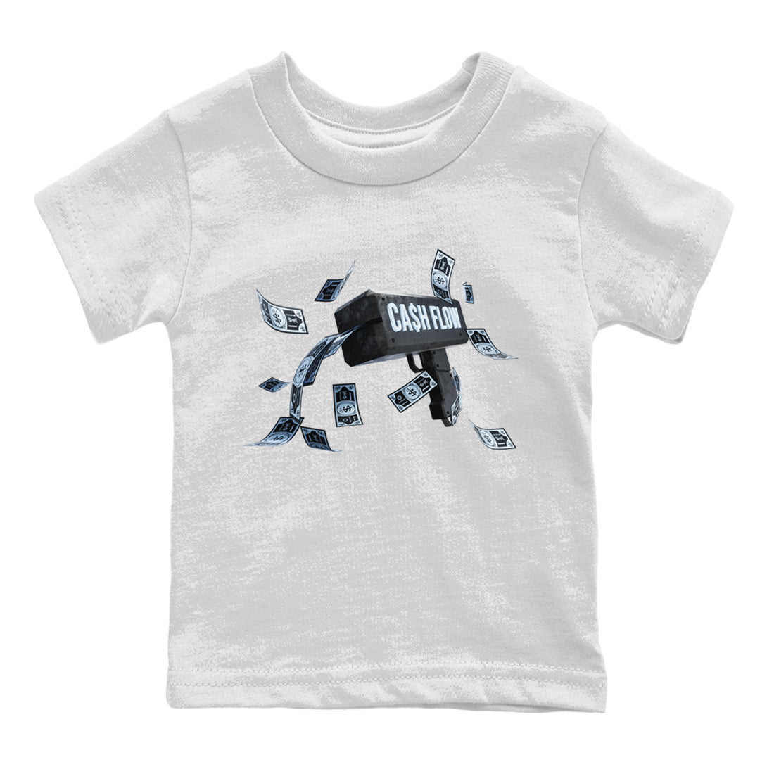 Air Jordan 7 Chambray Sneaker Match Tees Cash Flow Sneaker Tees AJ7 Chambray Sneaker Release Tees Kids Shirts White 2