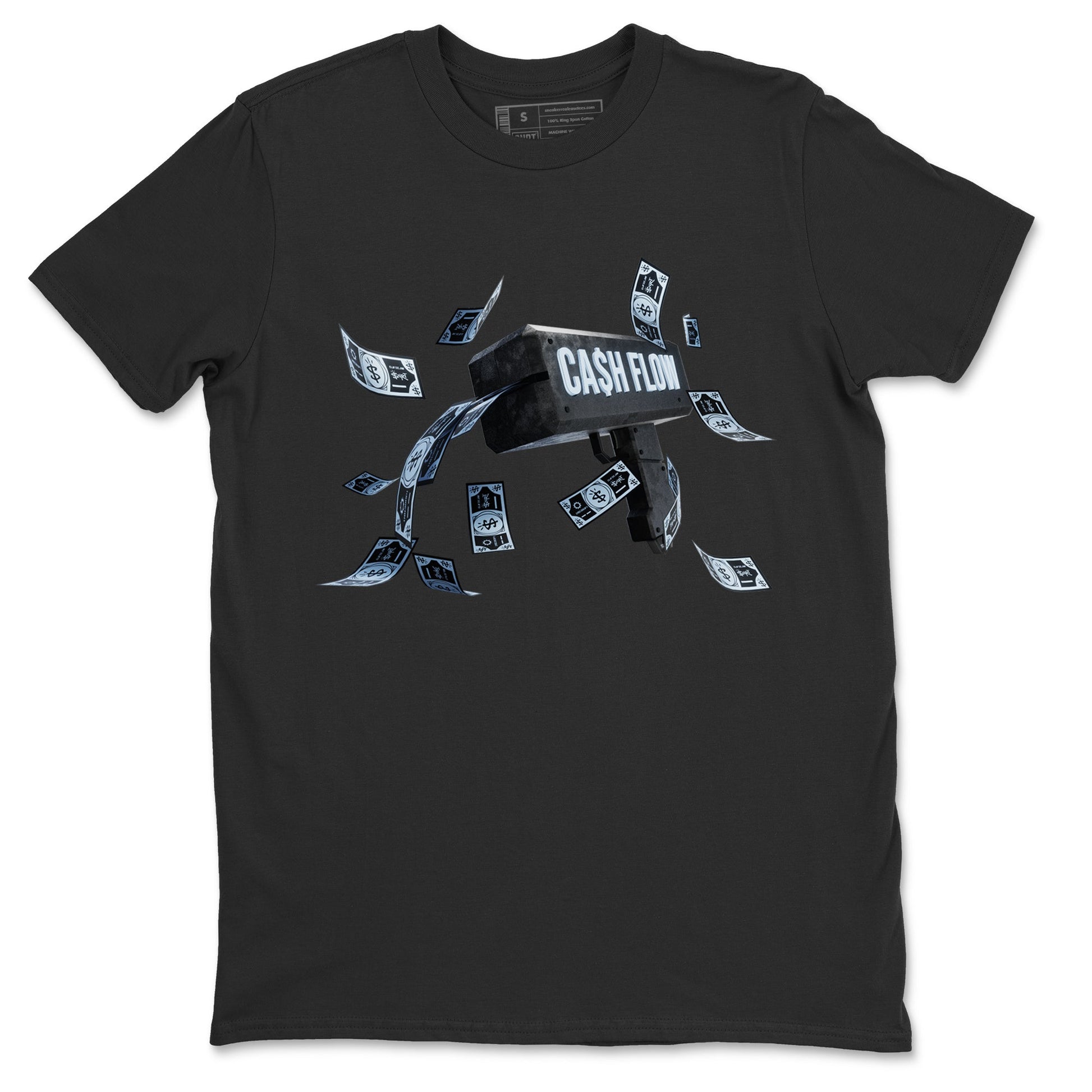 Air Jordan 7 Chambray Sneaker Match Tees Cash Flow Sneaker Tees AJ7 Chambray Sneaker Release Tees Unisex Shirts Black 2