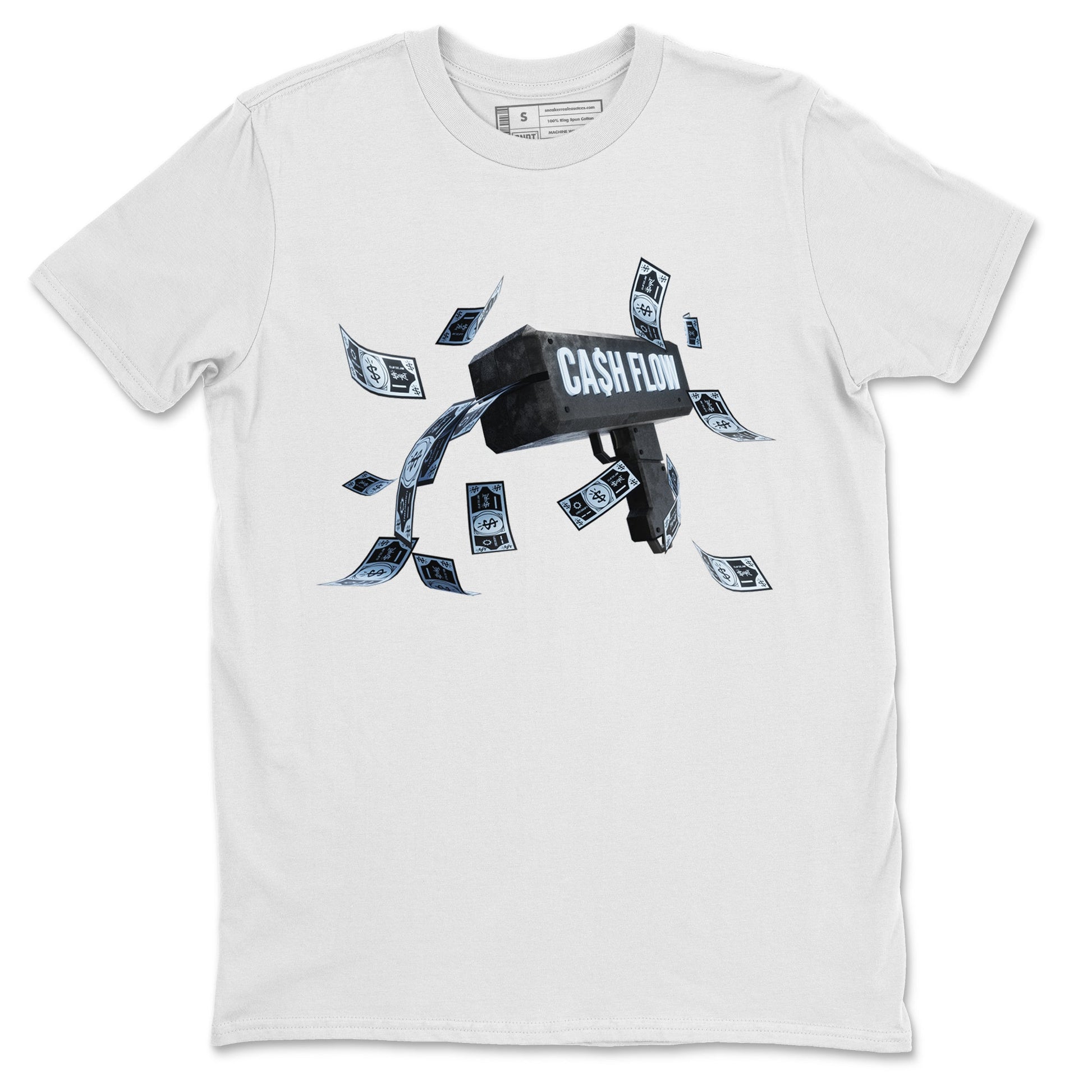 Air Jordan 7 Chambray Sneaker Match Tees Cash Flow Sneaker Tees AJ7 Chambray Sneaker Release Tees Unisex Shirts White 2