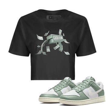 Dunk Mica Green Sneaker Match Tees Cash Flow Sneaker Tees Dunk Low Mica Green Sneaker Release Tees Women's Shirts Black 1
