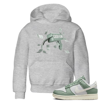 Dunk Mica Green Sneaker Match Tees Cash Flow Sneaker Tees Dunk Low Mica Green Sneaker Release Tees Kids Shirts Heather Grey 1