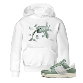 Dunk Mica Green Sneaker Match Tees Cash Flow Sneaker Tees Dunk Low Mica Green Sneaker Release Tees Kids Shirts White 1