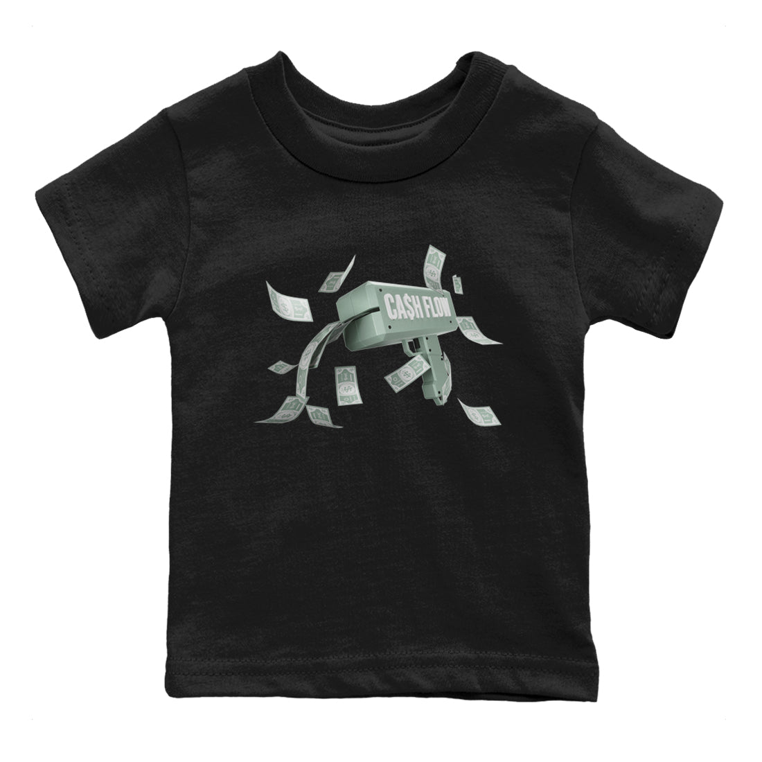 Dunk Mica Green Sneaker Match Tees Cash Flow Sneaker Tees Dunk Low Mica Green Sneaker Release Tees Kids Shirts Black 2