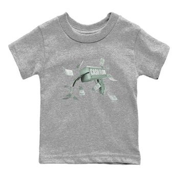 Dunk Mica Green Sneaker Match Tees Cash Flow Sneaker Tees Dunk Low Mica Green Sneaker Release Tees Kids Shirts Heather Grey 2