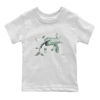 Dunk Mica Green Sneaker Match Tees Cash Flow Sneaker Tees Dunk Low Mica Green Sneaker Release Tees Kids Shirts White 2