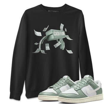 Dunk Mica Green Sneaker Match Tees Cash Flow Sneaker Tees Dunk Low Mica Green Sneaker Release Tees Unisex Shirts Black 1