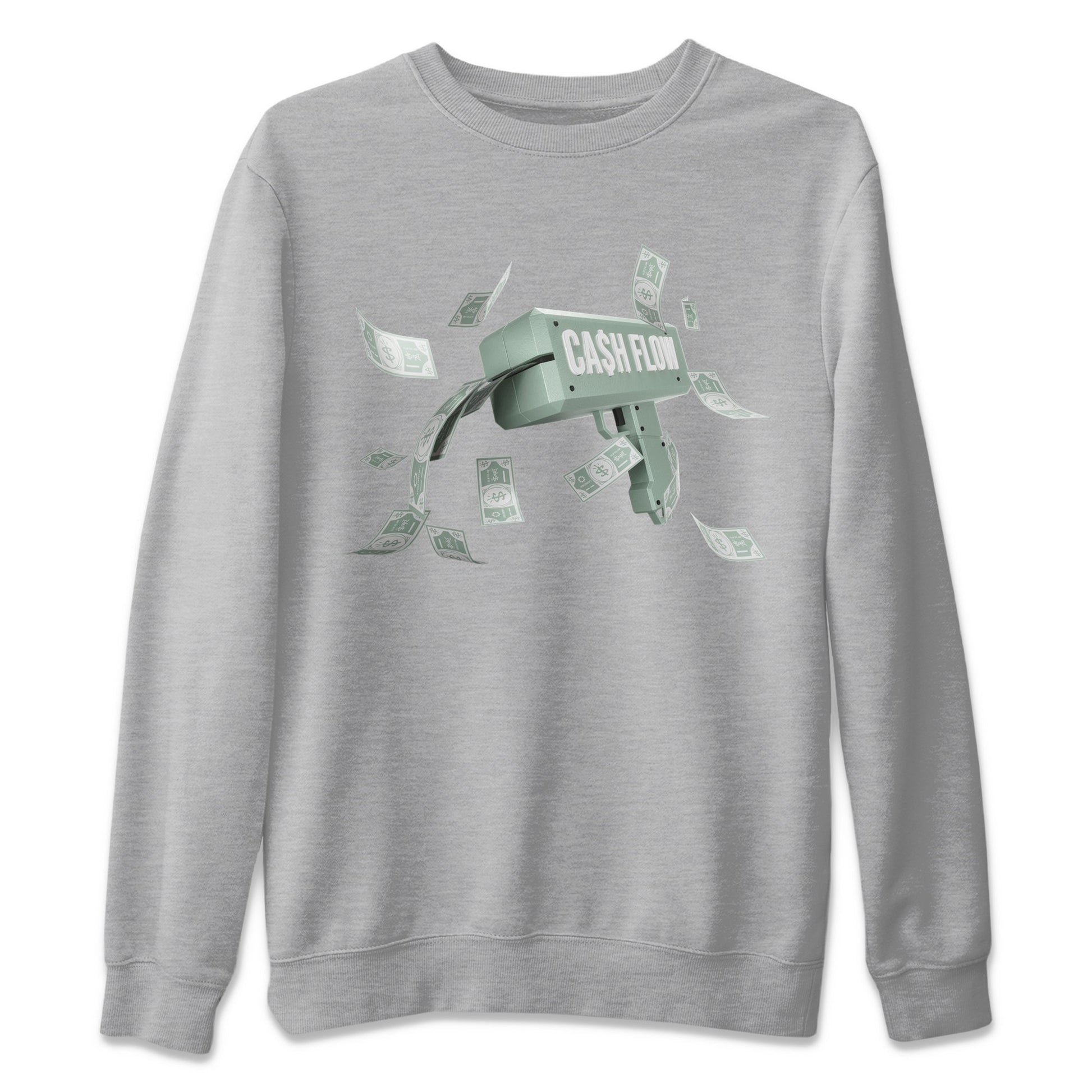 Dunk Mica Green Sneaker Match Tees Cash Flow Sneaker Tees Dunk Low Mica Green Sneaker Release Tees Unisex Shirts Heather Grey 2