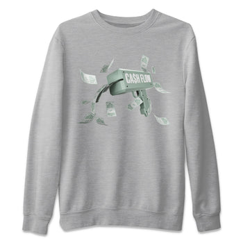 Dunk Mica Green Sneaker Match Tees Cash Flow Sneaker Tees Dunk Low Mica Green Sneaker Release Tees Unisex Shirts Heather Grey 2