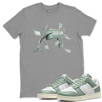Dunk Mica Green Sneaker Match Tees Cash Flow Sneaker Tees Dunk Low Mica Green Sneaker Release Tees Unisex Shirts Heather Grey 1