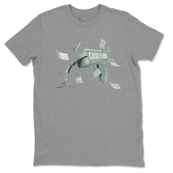 Dunk Mica Green Sneaker Match Tees Cash Flow Sneaker Tees Dunk Low Mica Green Sneaker Release Tees Unisex Shirts Heather Grey 2