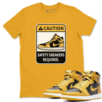 Jordan 1 Pollen Sneaker Match Tees Caution Sneaker Tees Jordan 1 Pollen Sneaker Release Tees Unisex Shirts