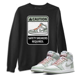 Jordan 1 Seafoam Sneaker Match Tees Caution Sneaker Tees Jordan 1 Seafoam Sneaker Release Tees Unisex Shirts