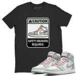 Jordan 1 Seafoam Sneaker Match Tees Caution Sneaker Tees Jordan 1 Seafoam Sneaker Release Tees Unisex Shirts