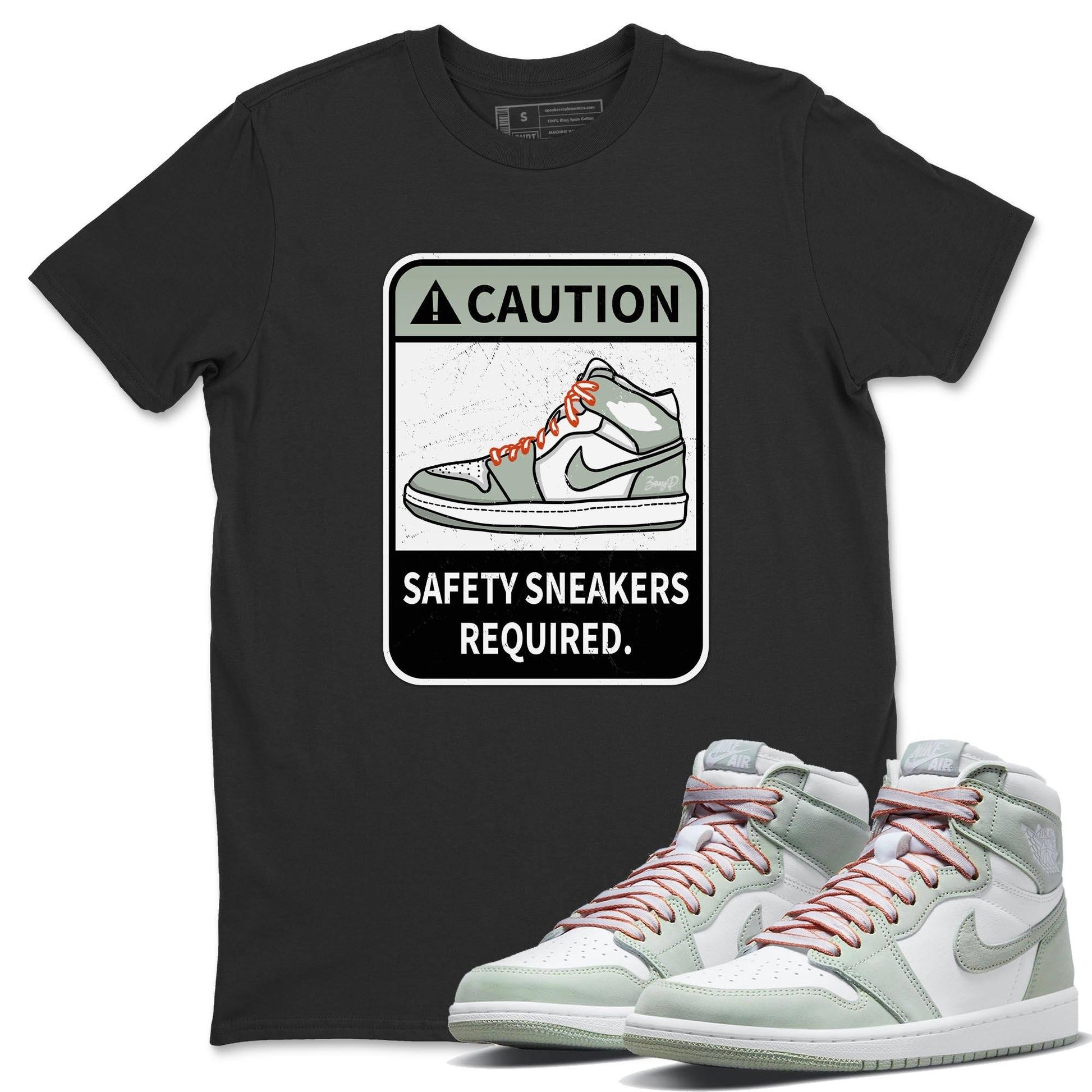 Jordan 1 Seafoam Sneaker Match Tees Caution Sneaker Tees Jordan 1 Seafoam Sneaker Release Tees Unisex Shirts