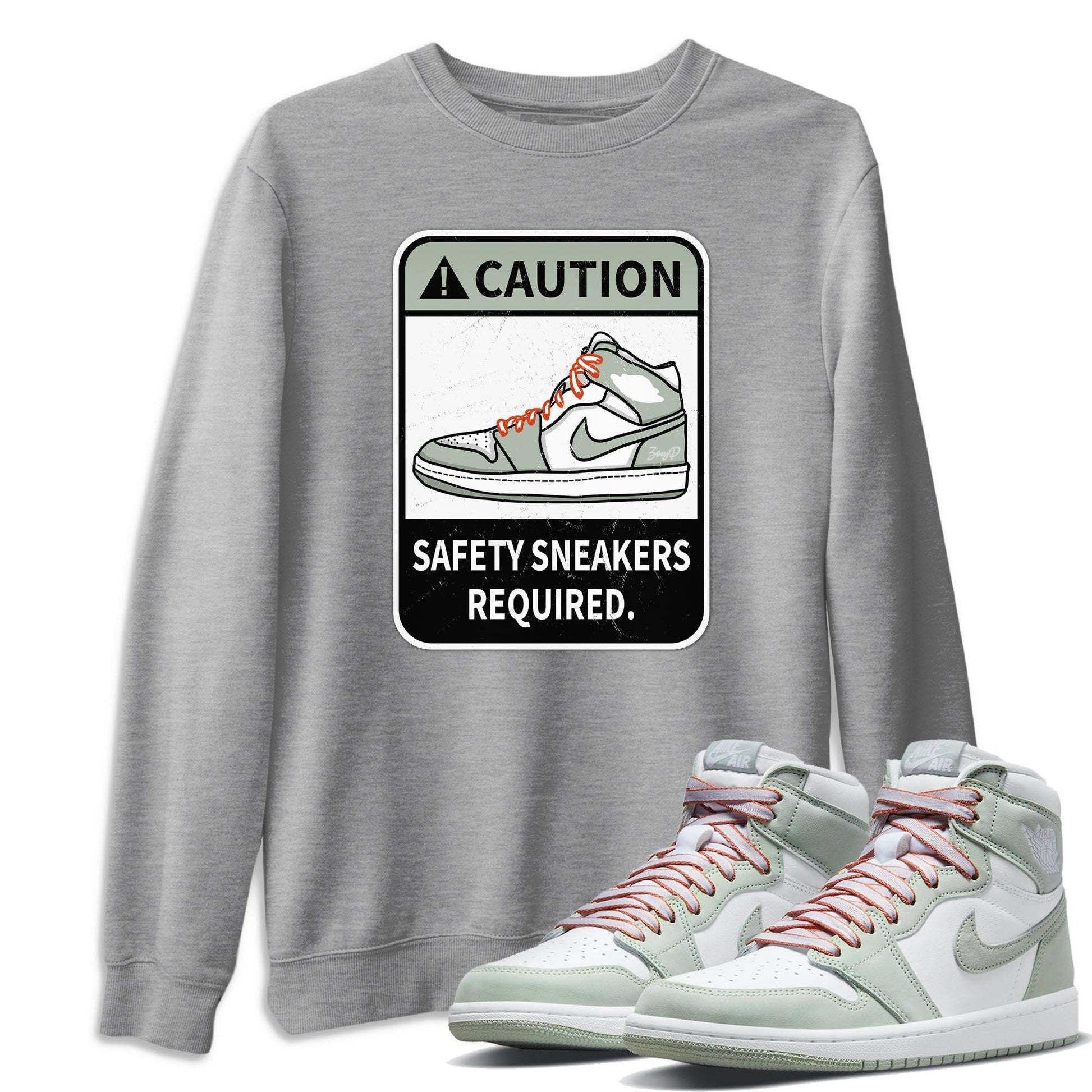 Jordan 1 Seafoam Sneaker Match Tees Caution Sneaker Tees Jordan 1 Seafoam Sneaker Release Tees Unisex Shirts