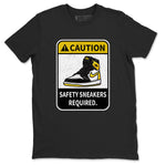 1s Yellow Ochre shirt to match jordans Caution sneaker tees Air Jordan 1 High OG Yellow Ochre SNRT Sneaker Release Tees unisex cotton Black 2 crew neck shirt