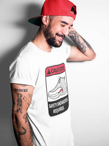 Jordan 12 Twist Sneaker Match Tees Caution Sneaker Tees Jordan 12 Twist Sneaker Release Tees Unisex Shirts