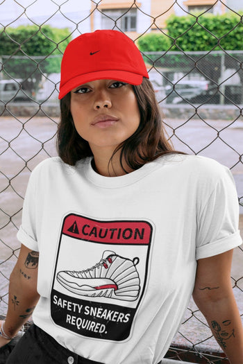 Jordan 12 Twist Sneaker Match Tees Caution Sneaker Tees Jordan 12 Twist Sneaker Release Tees Unisex Shirts
