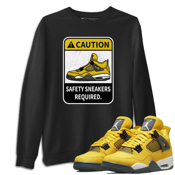 Jordan 4 Lightning Sneaker Match Tees Caution Sneaker Tees Jordan 4 Lightning Sneaker Release Tees Unisex Shirts