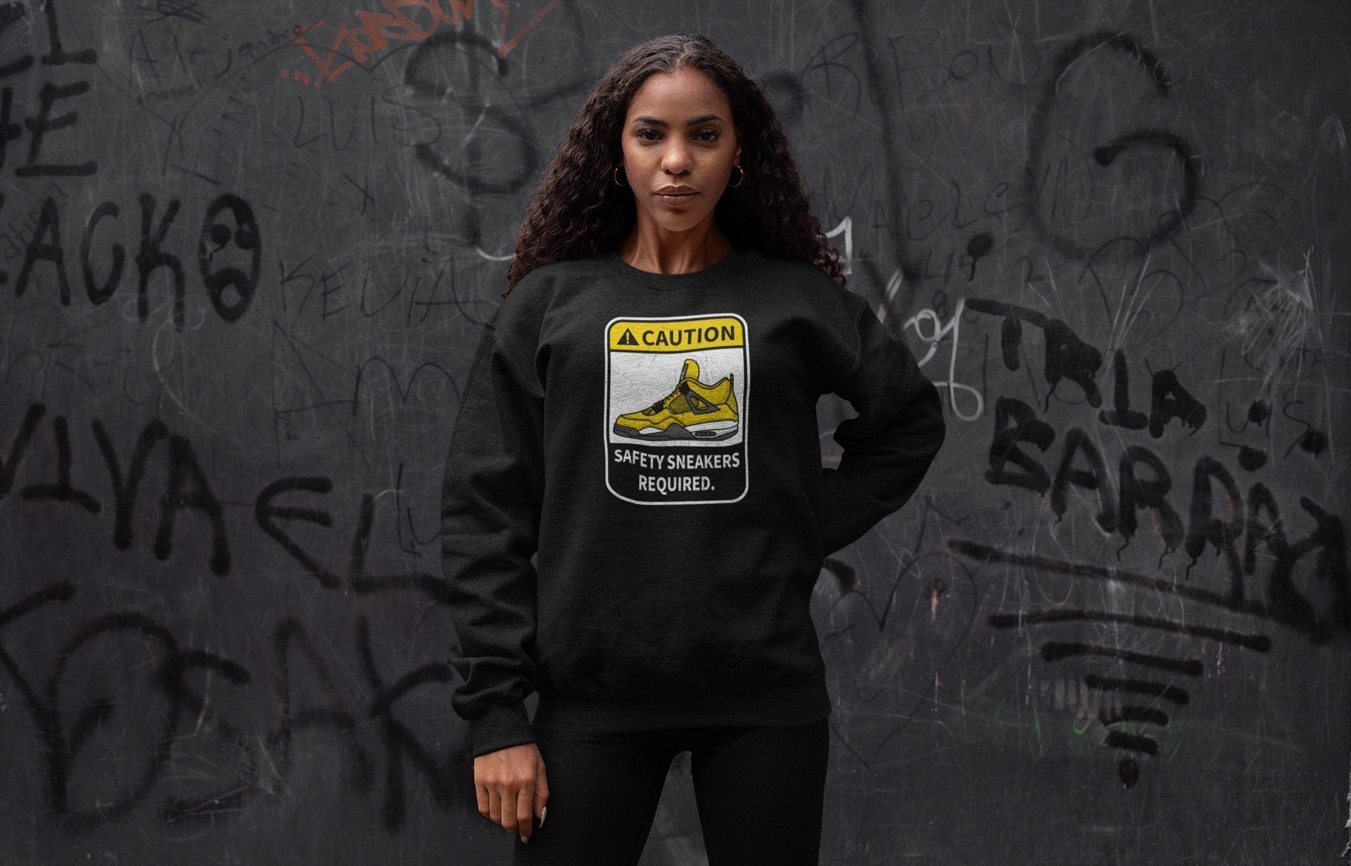 Jordan 4 Lightning Sneaker Match Tees Caution Sneaker Tees Jordan 4 Lightning Sneaker Release Tees Unisex Shirts