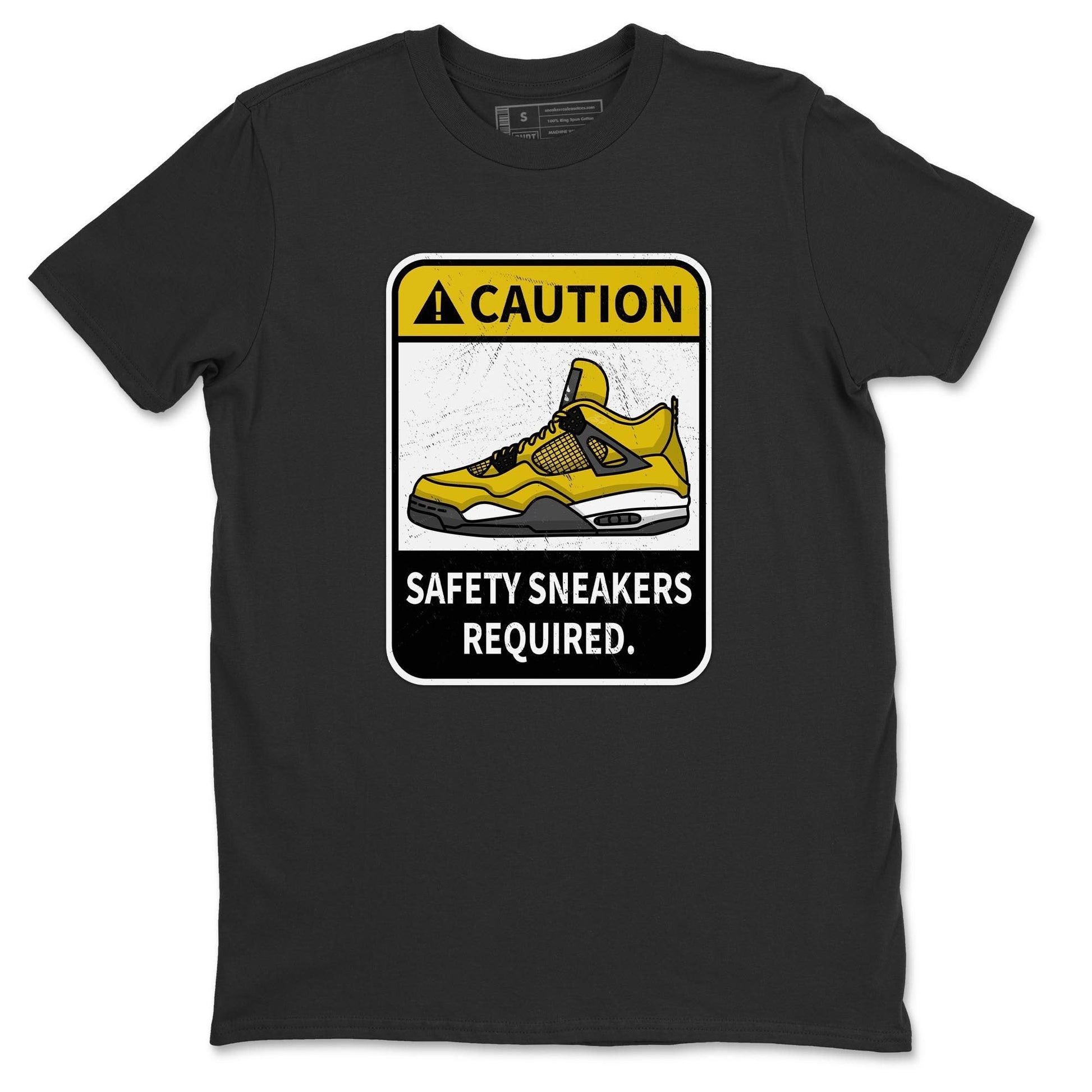 Jordan 4 Lightning Sneaker Match Tees Caution Sneaker Tees Jordan 4 Lightning Sneaker Release Tees Unisex Shirts