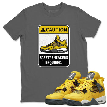 Jordan 4 Lightning Sneaker Match Tees Caution Sneaker Tees Jordan 4 Lightning Sneaker Release Tees Unisex Shirts