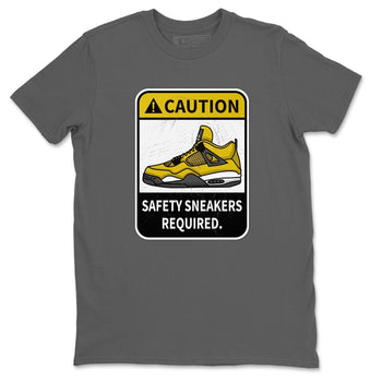 Jordan 4 Lightning Sneaker Match Tees Caution Sneaker Tees Jordan 4 Lightning Sneaker Release Tees Unisex Shirts