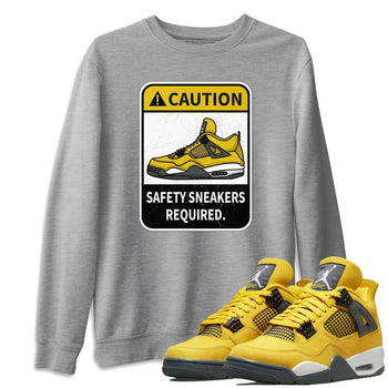 Jordan 4 Lightning Sneaker Match Tees Caution Sneaker Tees Jordan 4 Lightning Sneaker Release Tees Unisex Shirts