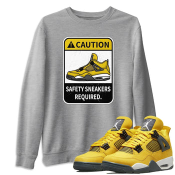 Jordan 4 Lightning Sneaker Match Tees Caution Sneaker Tees Jordan 4 Lightning Sneaker Release Tees Unisex Shirts