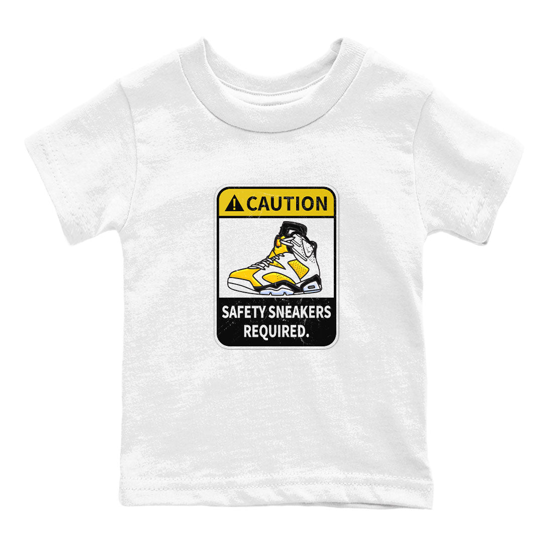 Caution sneaker match tees to Yellow Ochre 6s street fashion brand for shirts to match Jordans SNRT Sneaker Tees Air Jordan 6 Yellow Ochre unisex t-shirt White 2 youth shirt