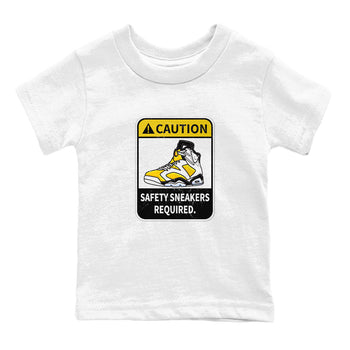 Caution sneaker match tees to Yellow Ochre 6s street fashion brand for shirts to match Jordans SNRT Sneaker Tees Air Jordan 6 Yellow Ochre unisex t-shirt White 2 youth shirt