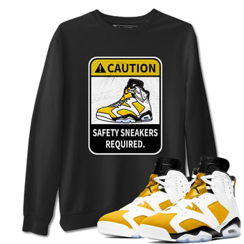 Caution sneaker match tees to Yellow Ochre 6s street fashion brand for shirts to match Jordans SNRT Sneaker Tees Air Jordan 6 Yellow Ochre unisex t-shirt Black 1 unisex shirt