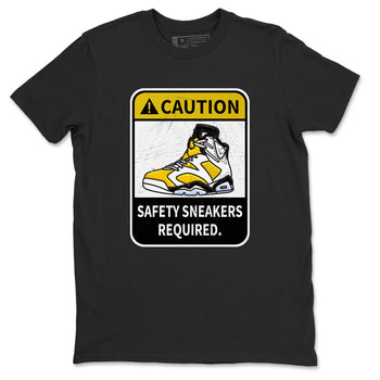 Caution sneaker match tees to Yellow Ochre 6s street fashion brand for shirts to match Jordans SNRT Sneaker Tees Air Jordan 6 Yellow Ochre unisex t-shirt Black 2 unisex shirt